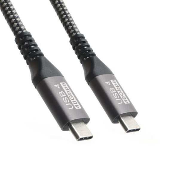 Dark Type-C USB 4.0 Thunderbolt 3 Destekli 40Gbps Kablo, PD100W, 8K 60Hz, 4K 120Hz - 1 Metre