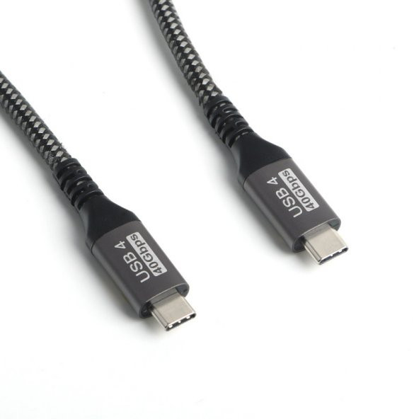 Dark Type-C USB 4.0 Thunderbolt 3 Destekli 40Gbps Kablo, PD100W, 8K 60Hz, 4K 120Hz - 1 Metre - 2