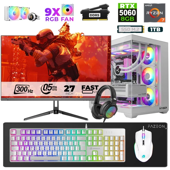 Xaser Star X460 Ryzen 7 7800X3D 16GB Ram 1TB M.2 NVMe SSD 8GB