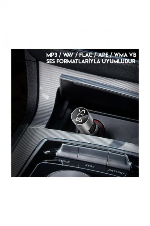 Energy Column Bluetooth 5.0 Araç Mp3 Dual Usb Araç Şarjı Siyah 31564 - 9