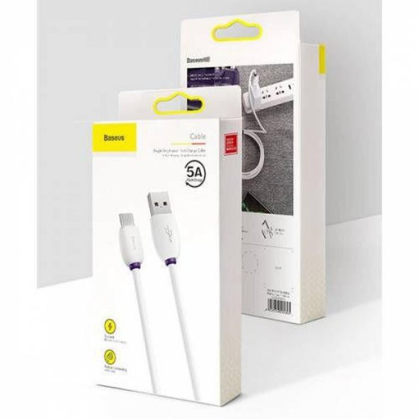Orjinal Baseus Ultra Hız Veri Aktarım 5A Type-C Şarj Data Kablosu Samsung Huawei Xiaomi type c sarj - 8