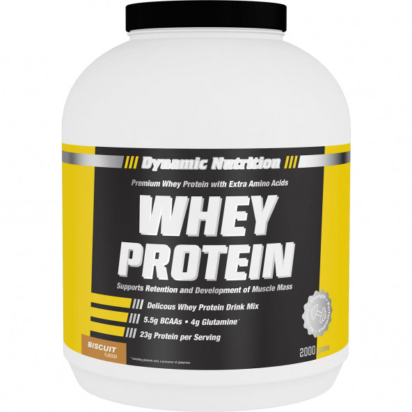 Dynamic Whey Protein Tozu 2000 gr (Bisküvi Aromalı)