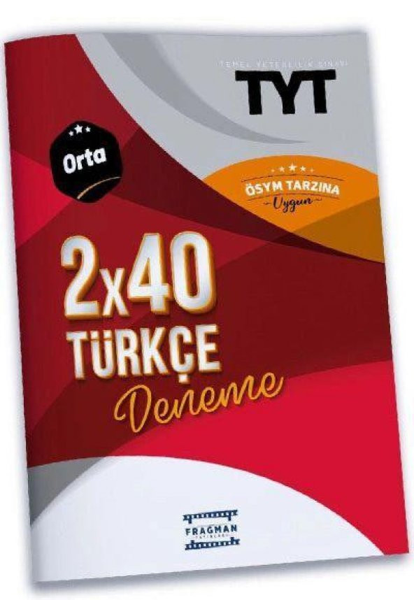 TYT 2x40 Yeni Nesil Türkçe Deneme Orta Fragman Yayınları