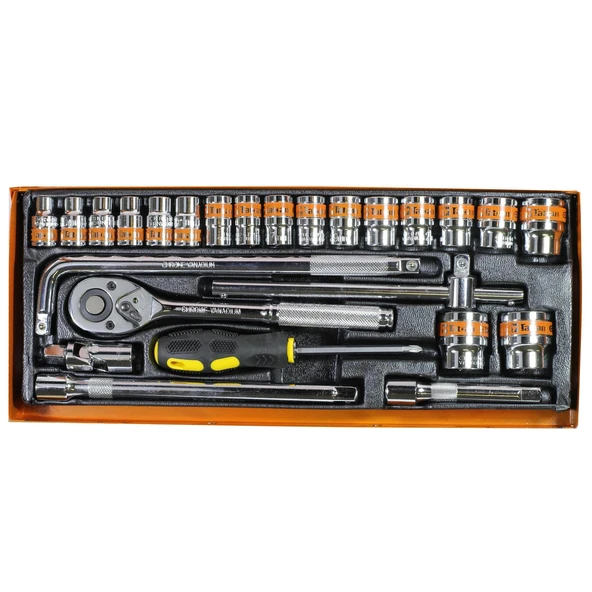 Tatian 25 Parça Lokma Takımı Tornavida Uzatma Cırcırlı 1/2 6 Köşe - Resim 2