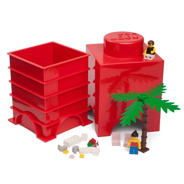 LEGO Storage 5004267 1*1 Red Storage Brick - 3