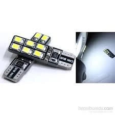 Dipsiz LED Ampul Beyaz 12 V 12 LED T10 Can Bus 2 Adet - 2
