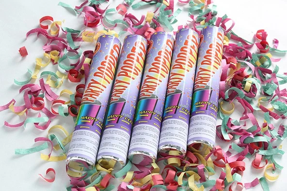 Karnaval Renkli Karışık Konfeti 30 cm - Resim 2