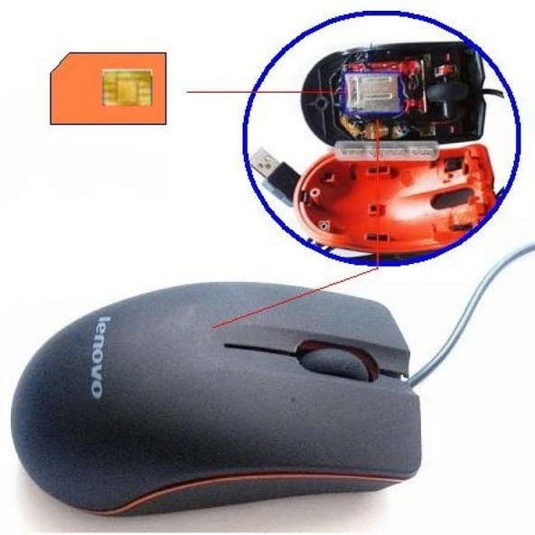 Mouse Görünümlü Ortam Ses Dinleme Cihazı Ev İşyeri Anlık Dinleme - 2
