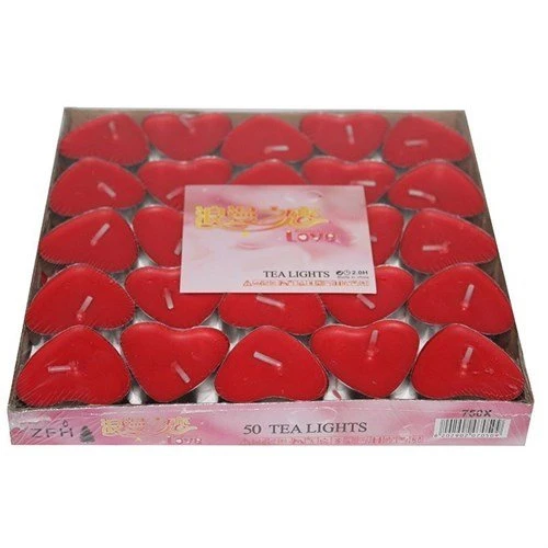 Tea Light Kalpli Kırmızı Mum 50 Adet ürün görseli