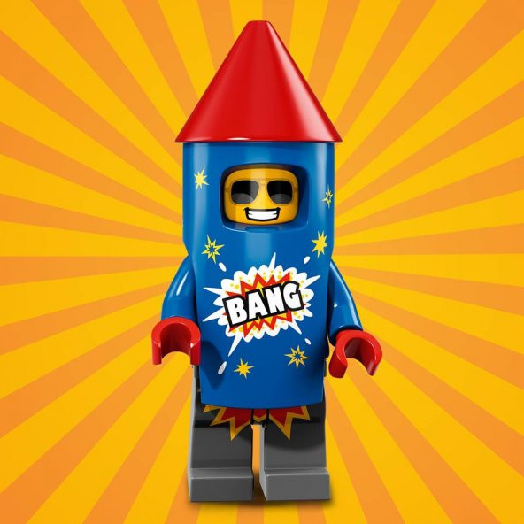 LEGO Minifigures 71021 Series 18: 5.Firework Guy - Resim 1