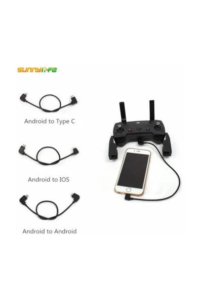 DJI Spark İos Type C Micro Veri Kablosu Iphone Telefon Ipad Tablet Spark Veri Kablosu ürün görseli