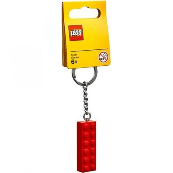 LEGO Brick 853960 2x6 Red Key Chain