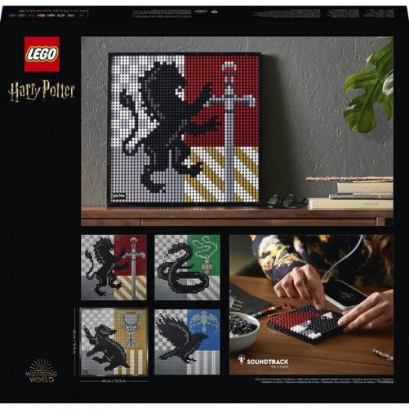 LEGO Art 31201 Harry Potter Hogwarts Crests - Resim 10