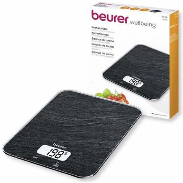 Beurer Ks 19 Slate Cam Mutfak Tartısı Terazisi - 2