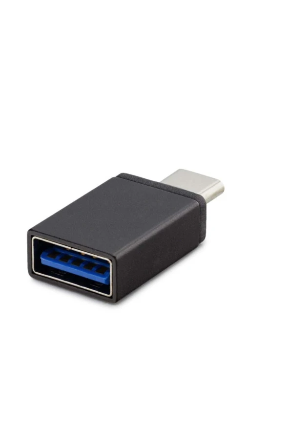 OTG TYPE-C TO USB ÇEVİRİCİ OTG TYPE-C TO USB SİYAH METAL KUTULU HADRON HN4457K - 2