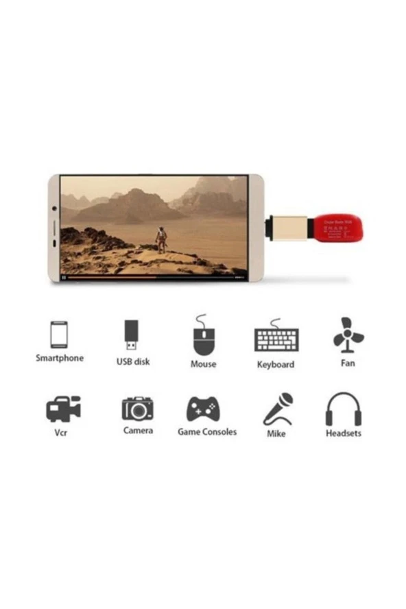 OTG TYPE-C TO USB ÇEVİRİCİ OTG TYPE-C TO USB SİYAH METAL KUTULU HADRON HN4457K - 3