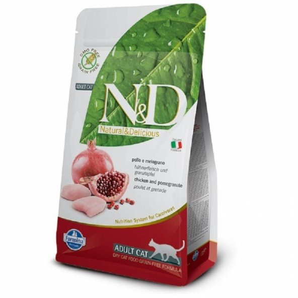 ND Tahılsız Tavuklu Narlı Yetişkin Kedi Maması 1,5 Kg