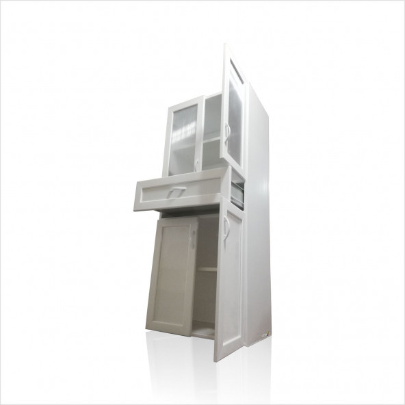 Şişmez Paslanmaz Çürümez Suya Dayanıklı PVC Banyo Wc Çadır Karavan Sahra Arazi Balkon Dolabı Dolap - 5