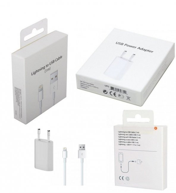 ASF İphone 5W Adaptör 1m.USB Lightning Şarj Kablosu(KABLO KORUYUCU HEDİYELİ) - 2