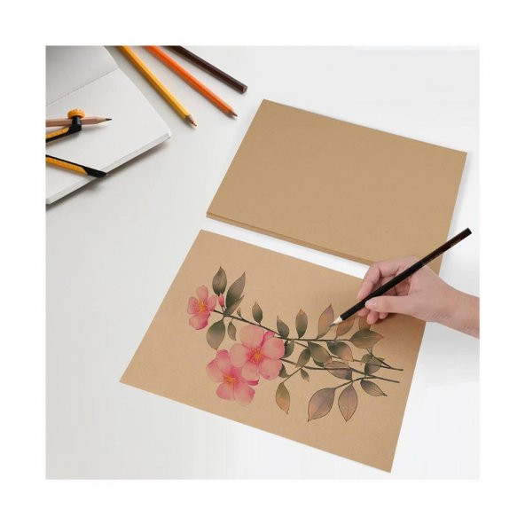 A4 Kraft Kağıt 80 Gr 100 Adet Artlantis Kraft Saman Kağıt 100 Adet - 4