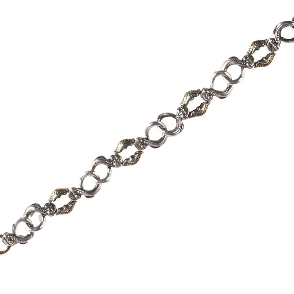 925 Ayar Gümüş Antik Otantik Bileklik - Resim 2