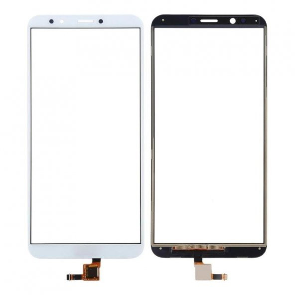 Huawei Y7 2018 (LDN-L01) DOKUNMATİK ÖN CAM LENS  BEYAZ - 1