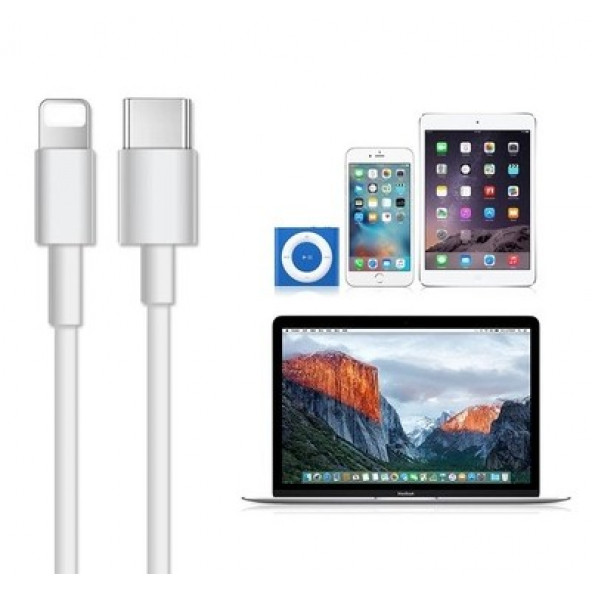 USB-C - Lightning Kablosu 1mt Type C to Macbook iPhone Kablo