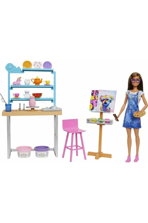 Barbienin Sanat Atölyesi Oyun Seti - Resim 2