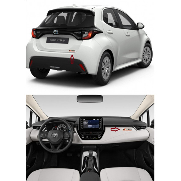 Toyota TRD Motorsport Logo Damla Silikon Plaka Logo Arma Amblem Yeni Stil - Resim 4