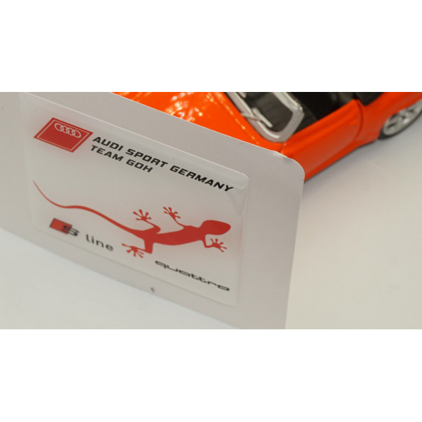 Audi S Line Quattro Gecko Logo Damla Silikon Plaka Logo Arma Amblem Yeni Stil - 5