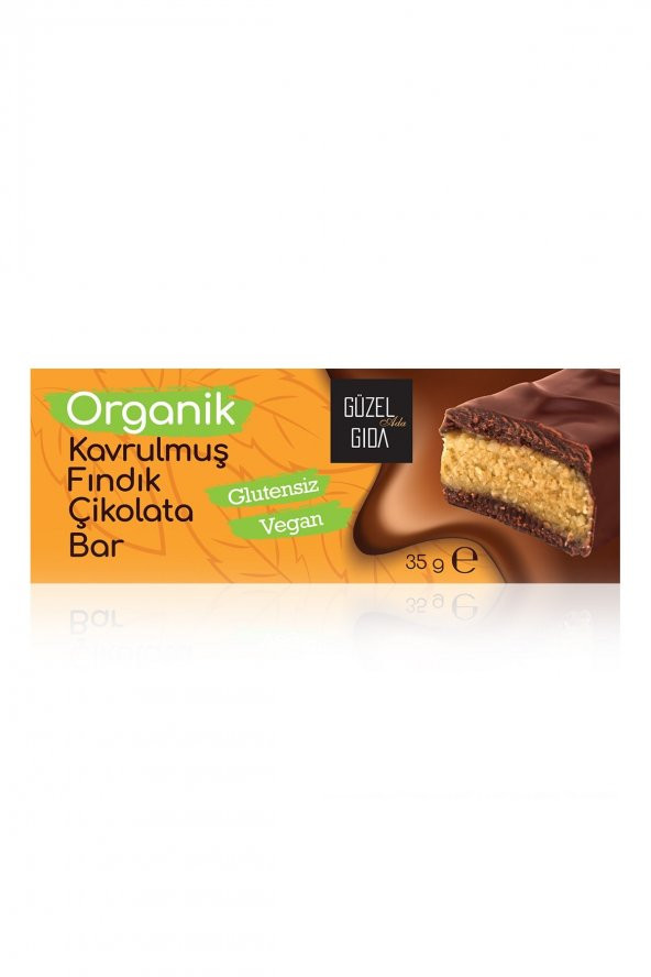 Güzel Gıda Organik Fındık Ezmeli Vegan Bar Glutensiz 35 gr