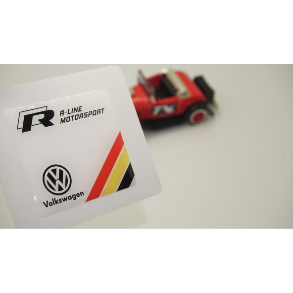 Volkswagen R Line Motorsport Logo Damla Silikon Plaka Logo Arma Amblem Yeni Stil