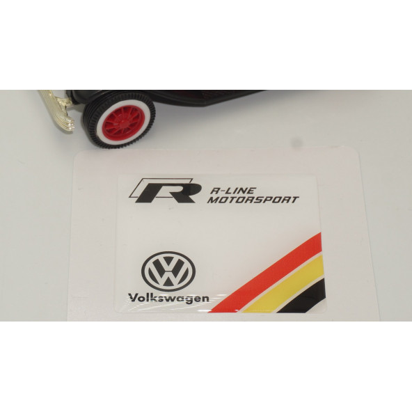Volkswagen R Line Motorsport Logo Damla Silikon Plaka Logo Arma Amblem Yeni Stil - 3