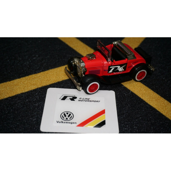 Volkswagen R Line Motorsport Logo Damla Silikon Plaka Logo Arma Amblem Yeni Stil - 7