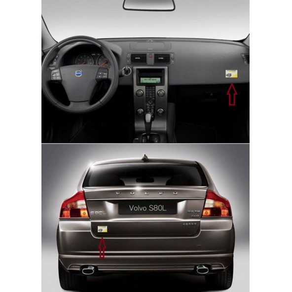Volvo Motorsport Logo Damla Silikon Plaka Logo Arma Amblem Yeni Stil - 4