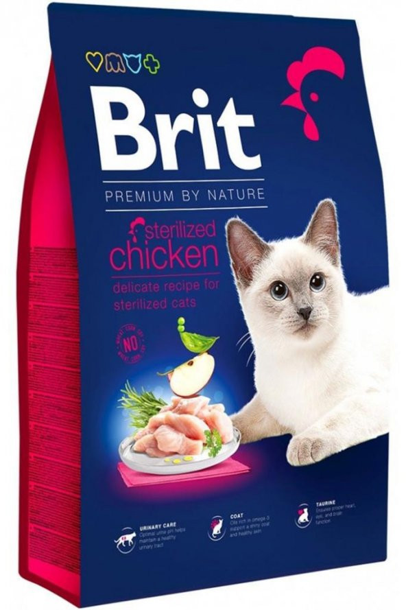 Brit Premium By Nature Cat Sterilized Chicken 8 Kg