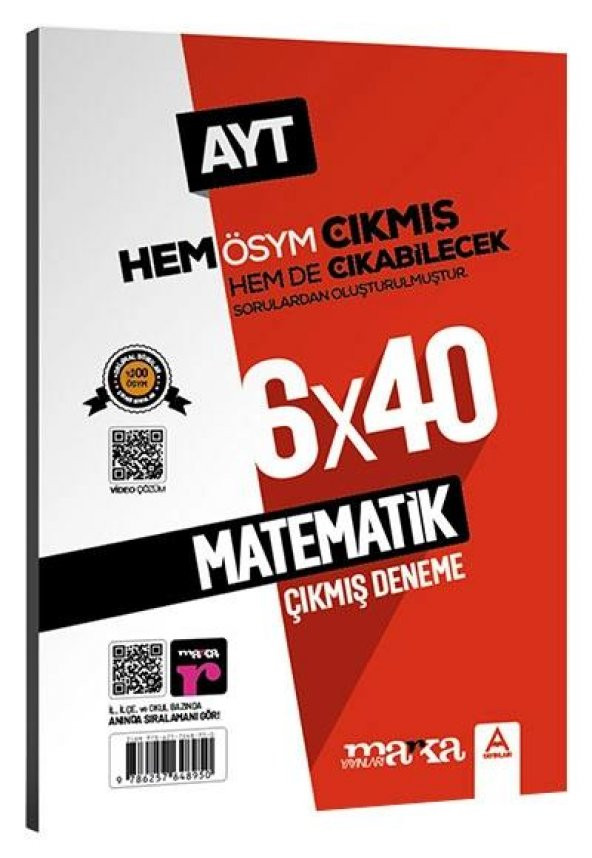 2022 Yks AYT Matematik 6x40 Çıkmış Ve Çıkabilecek Denemeler