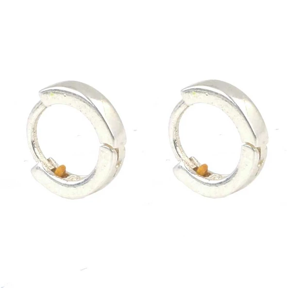 925 Ayar Gümüş 9 mm Taşsız Kıkırdak Küpe ürün görseli