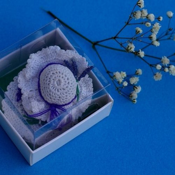 LAVANTA DOLGULU MİNİ ŞAPKALAR BROŞ VE TOKA - 3