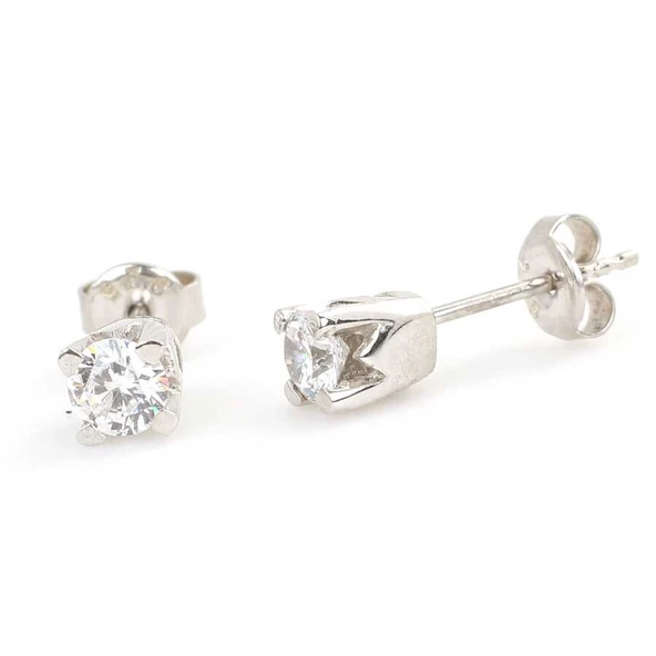 Gümüş 0,45 crt Tektaş Küpe ürün görseli 1