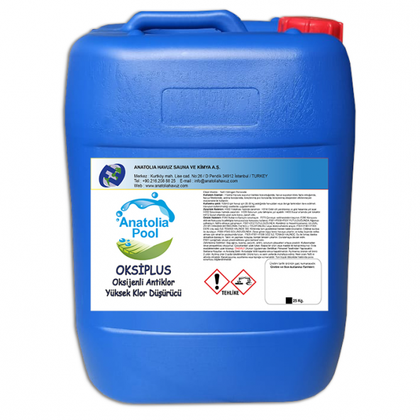 Anatolia Pool Oksiplus 25 Kg (Oksijenli Antiklor - Yüksek Klor Düşürücü)