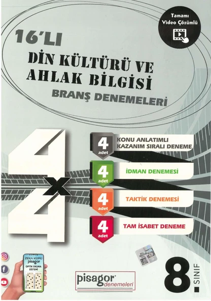 Zeka Küpü 8.Sınıf Pisagor 16lı Din Kültürü ve Ahlak Bilgisi Branş Denemeleri