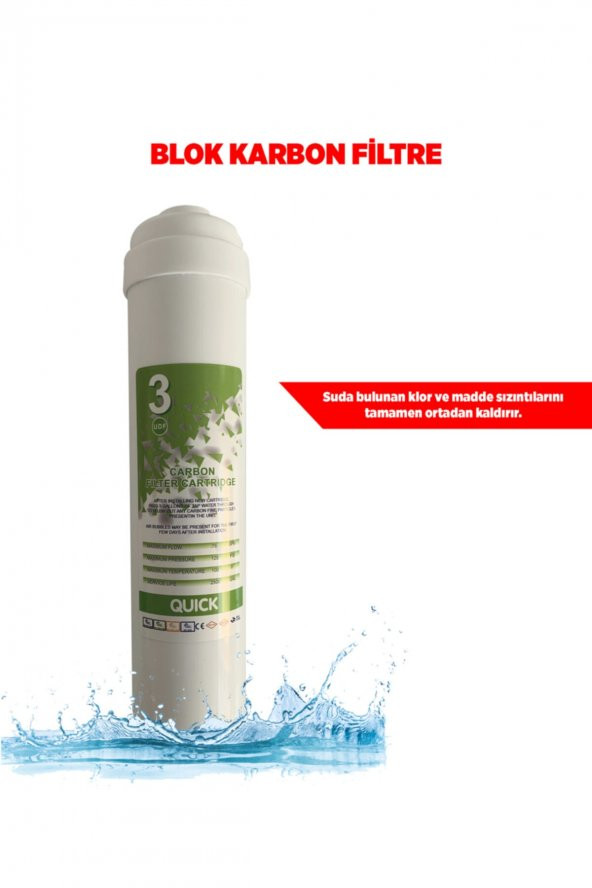 Ihlas Aura Cebilon Plus Uyumlu Su Arıtma Cihazı 12 Inç Inline 5li Membranlı Filtre Seti - Resim 4