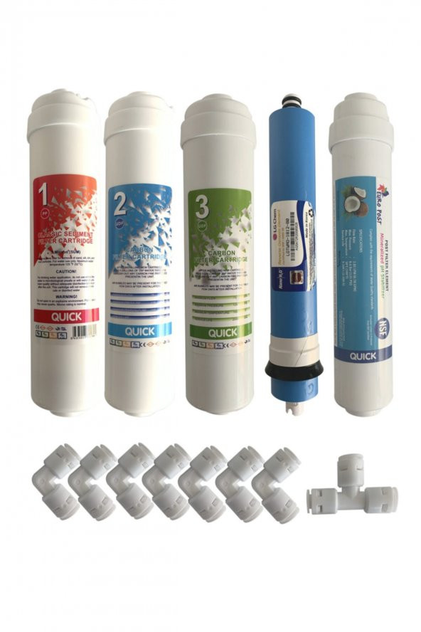 Ihlas Aura Cebilon Plus Uyumlu Su Arıtma Cihazı 12 Inç Inline 5li Membranlı Filtre Seti ürün görseli 1