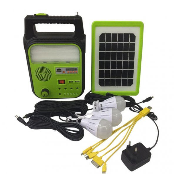 Güneş Enerjili Solar Aydınlatma Sistemi Radyo / 3 Ampül / Dat At 9012 - 1