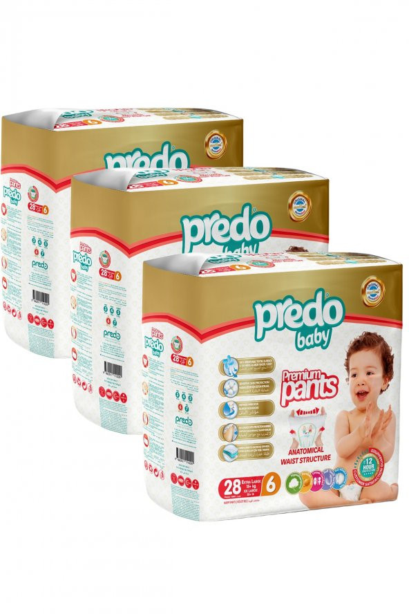 PredoBaby Premium Pants Külot Bezi 6 Numara (15+kg) Extra Large 84 Adet