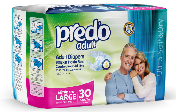 PREDO Predo Adult Yetişkin Bezi Large Size 30 Adet