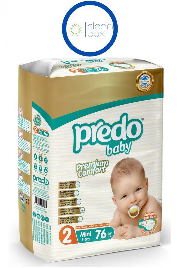 PredoBaby Premium Comfort Bebek Bezi 2 Numara