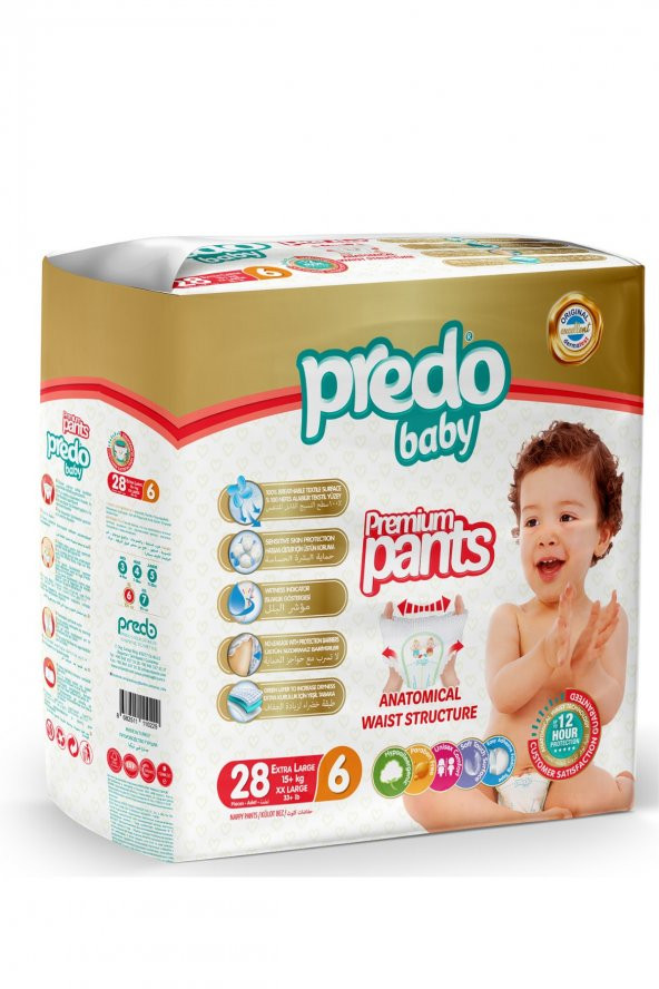 PredoBaby Premium Pants Külot Bezi 6 Numara (15+kg) Extra Large 28 Adet