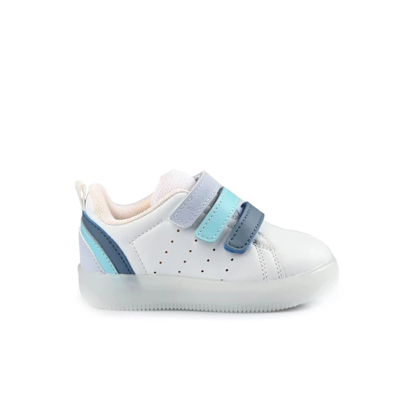 Vicco Sun Işıklı Erkek Bebe Beyaz/Mavi Sneaker - Resim 2